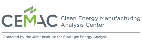 CEMAP: Clean Energy Manufacturing Analysis Center, operated by the Joint Institute for Strategic Energy Analysis.